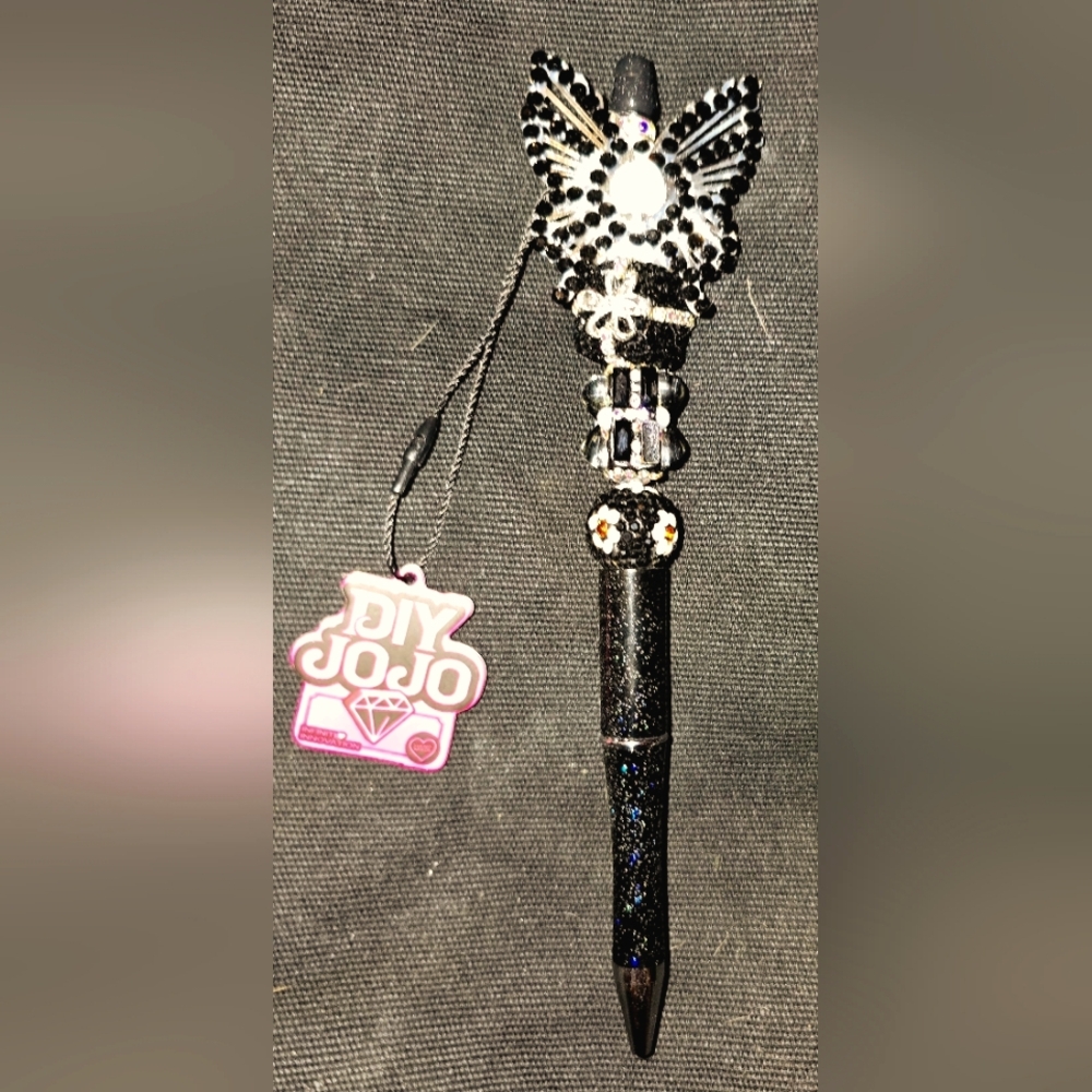 Black and Silver Butterfly Pen